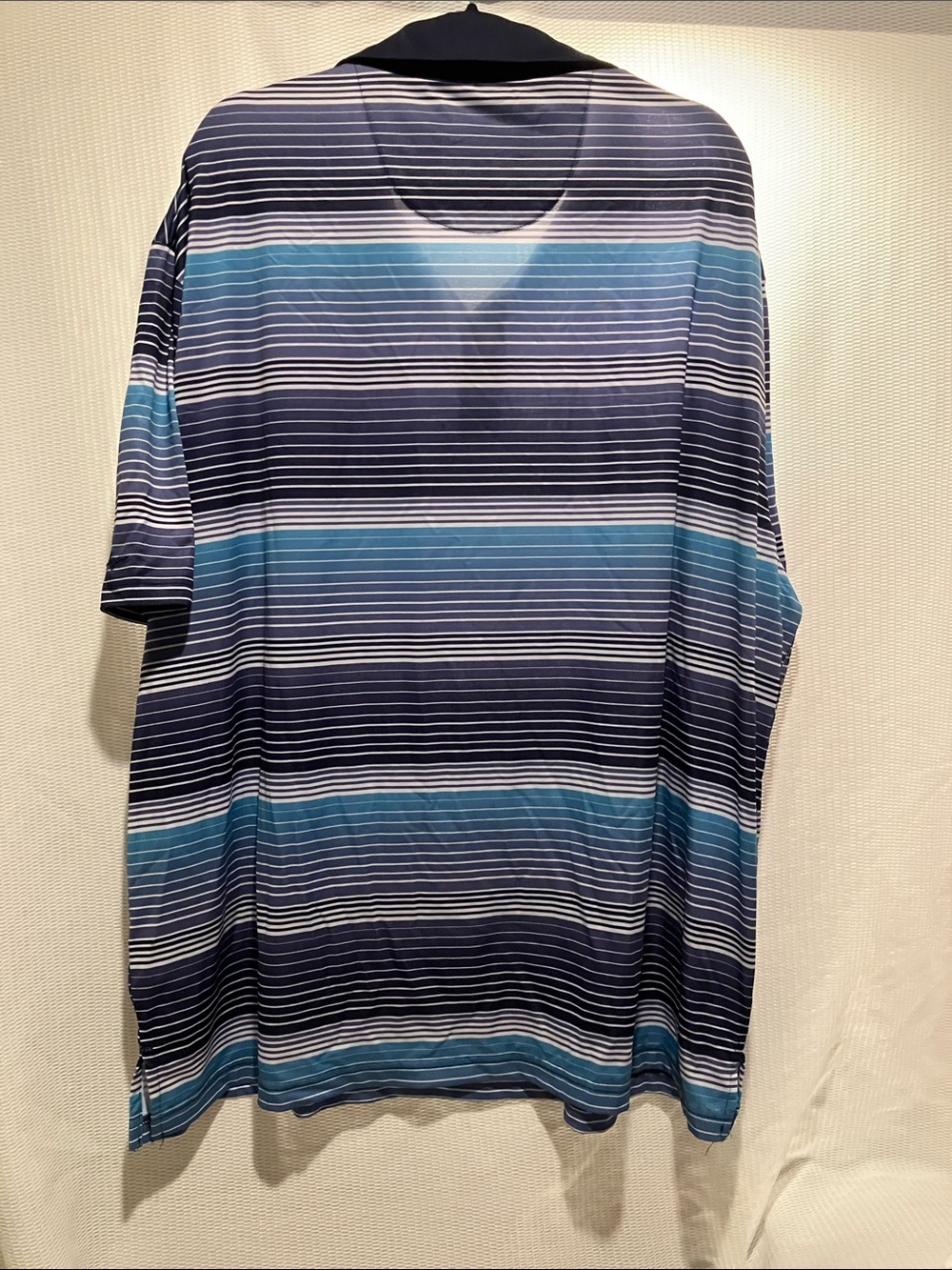 Hogan Navy and Teal Striped Polo Shirt - Picture 10 of 10